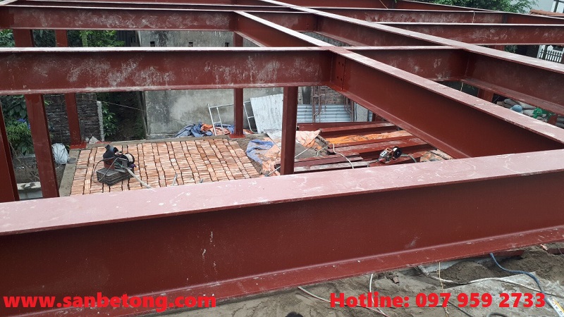 Xây mới biệt thự 2 tầng bằng kết cấu thép và sàn bê tông Xuân Mai Xây mới biệt thự 2 tầng bằng kết cấu thép và sàn bê tông Xuân Mai